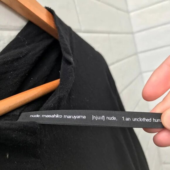 MASAHIKO MARUYAMA Mens Self-Lined Layer Black Sweater Knit Jersey Shirt, Size M - Picture 12 of 16